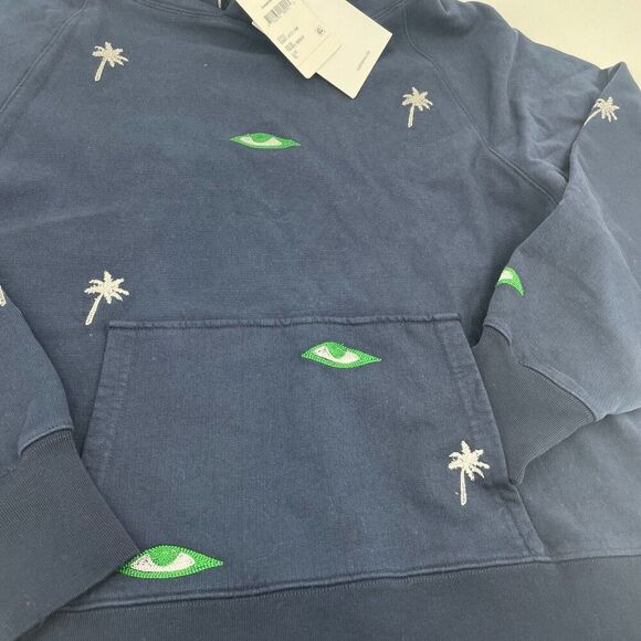 SR x Sandrine Rose x Free People Womens Jacket XS Palm Tree Hoodie Sweater - Picture 2 of 15